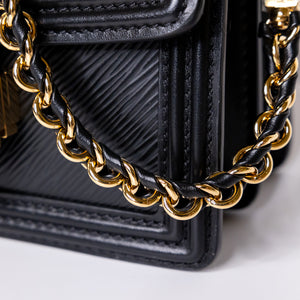 LOUIS VUITTON MINI DAUPHINE BLACK EPI LEATHER GHW