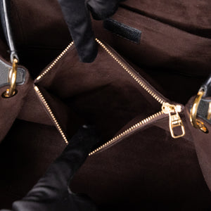 LOUIS VUITTON EMPREINTE TROCADERO SHOULDER BAG  BLACK GHW