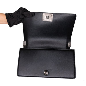 CHANEL LEBOY MEDIUM BLACK CAVIAR LEATHER GHW