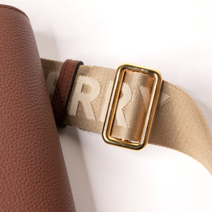 BURBERRY NOTE CROSS-BODY BAG CALFSKIN / CANVAS GHW