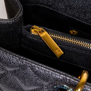 CHANEL CAVIAR GRAND SHOPPING TOTE BAG XL BLACK GHW