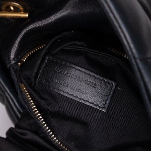 SAINT LAURENT PUFFER BAG TOY BLACK NAPPA LEATHER GHW