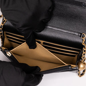 CHANEL 25A PEARL CRUSH WALLET ON CHAIN LAMBSKIN LEATHER GHW (MICROCHIP)