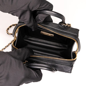 CHANEL 22B SMALL VANITY CASE CALFSKIN BLACK GHW
