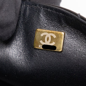 CHANEL 2.55 REISSUE CHEVRON CALFSKIN LEATHER BLACK GHW (MICROCHIP)