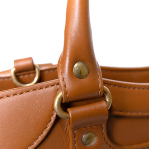 BALENCIAGA SMALL NEO CLASSIC CITY BAG IN BROWN