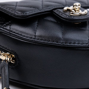 CHANEL 22S HEART BELT BAG LAMBSKIN LEATHER BLACK LGHW