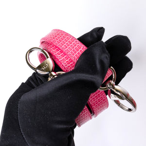 CHRISTIAN DIOR MEDIUM LADY DIOR LIZARD PINK CRYSTAL SHW
