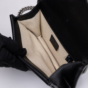 GUCCI DIONYSUS GG MINI BAG CALFSKIN BLACK SHW
