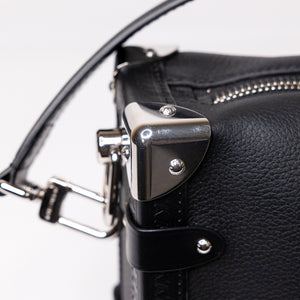 LOUIS VUITTON SIDE TRUNK MM BLACK CALFSKIN LEATHER SHW