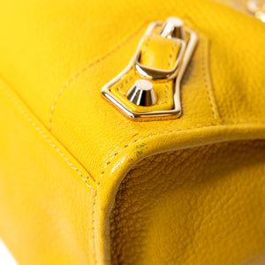 BALENCIAGA SMALL CLASSIC CITY CROSSBODY BAG YELLOW GHW