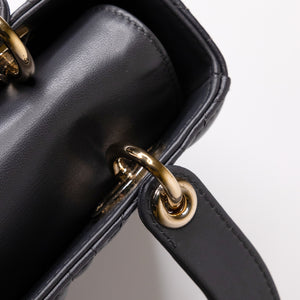 CHRISTIAN DIOR MY ABC DIOR SMALL LADY DIOR LAMBSKIN GREY GHW