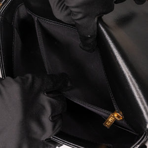 CHANEL GIANT CC LOGO FLAP BAG LAMBSKIN BLACK GHW