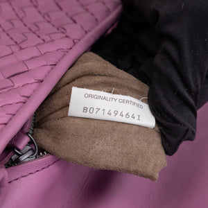 BOTTEGA VENETA OLIMPIA BAG LAVENDER PURPLE BLACK HARDWARE