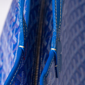 GOYARD ARTOIS GM TOTE BAG GOYARDINE CANVAS/CALFSKIN BLUE SHW