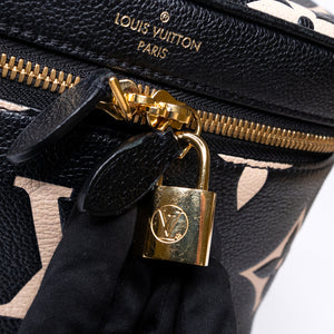 LOUIS VUITTON VANITY PM BLACK/BEIGE CALFSKIN GHW