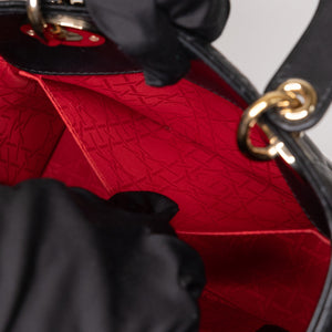 CHRISTIAN DIOR MY ABC DIOR SMALL LADY DIOR LAMBSKIN BLACK GHW