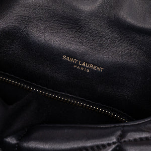SAINT LAURENT PUFFER BAG TOY BLACK NAPPA LEATHER GHW