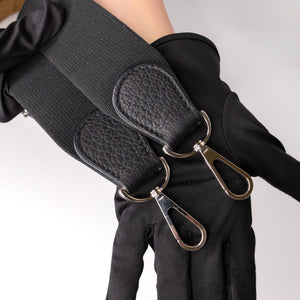 HERMES EVELYN 29 CLEMENCE LEATHER BLACK SHW STAMP SQUARE N