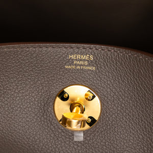 HERMES LINDY 26 EVERCOLOR GRIS ETAIN GHW STAMP Z