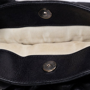 CHANEL CHAIN AROUND HOBO BAG BLACK LAMBSKIN SHW