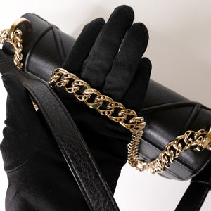 CHRISTIAN DIOR MEDIUM DIORAMA STUDDED BLACK CALFSKIN GHW