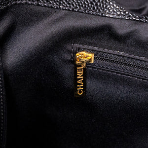 CHANEL CAVIAR GRAND SHOPPING TOTE BAG XL BLACK GHW