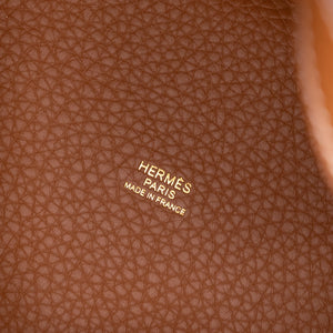 HERMES PICOTIN 18 LOCK BAG CLEMENCE GOLD GHW STAMP K