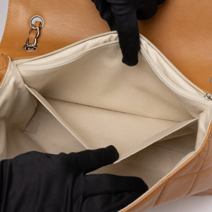 CHANEL VINTAGE FLAP BAG CARAMEL LAMBSKIN SHW