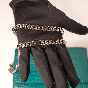 SAINT LAURENT SMALL KATE BAG WITH TASSEL CROC-EMBOSSED LEATHER SHW