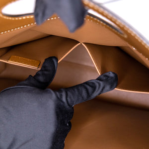 BURBERRY WORLD OF THE POCKET MEDIUM CANVAS WITH LEATHER GHW