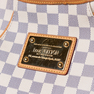 LOUIS VUITTON DAMIER AZUR GALLIERA PM SHOULDER BAG GHW