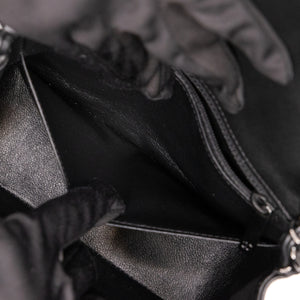 CHANEL MINI SQUARE FLAP BAG LAMBSKIN SO BLACK
