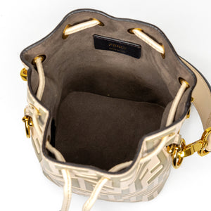 FENDI MON TRESOR MINI BUCKET BAG BEIGE GHW