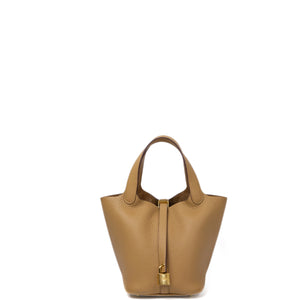 HERMES PICOTIN 18 LOCK BAG BAG CLEMENCE BISCUIT GHW STAMP K