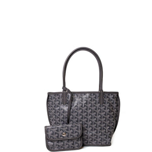 GOYARD MINI ANJOU TOTE BAG CANVAS / CALFSKIN GREY SHW
