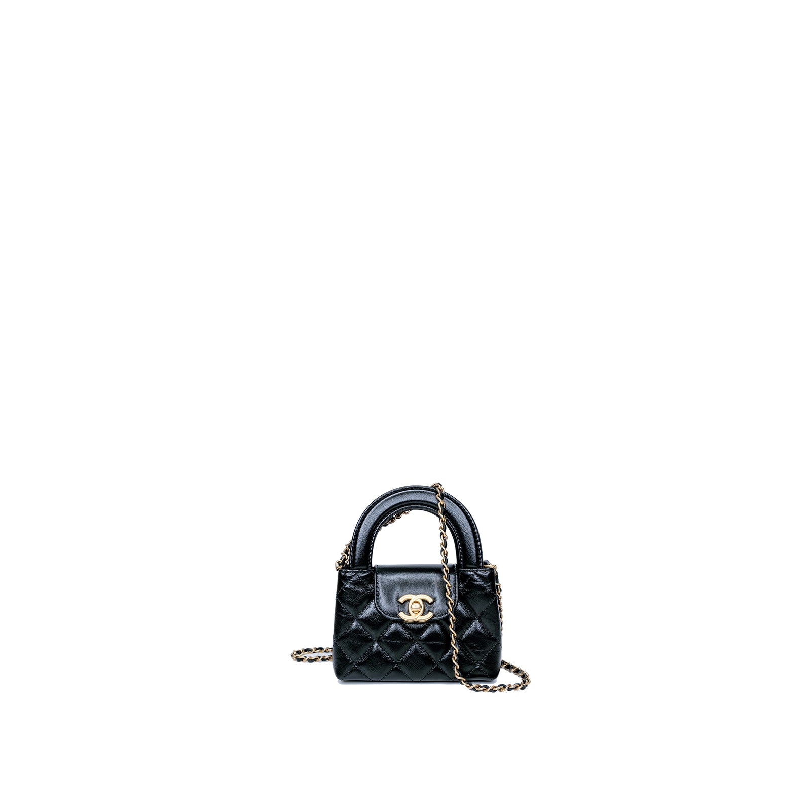 CHANEL 24P MINI NANO KELLY SHOPPER CALFSKIN GHW (MICROCHIP)