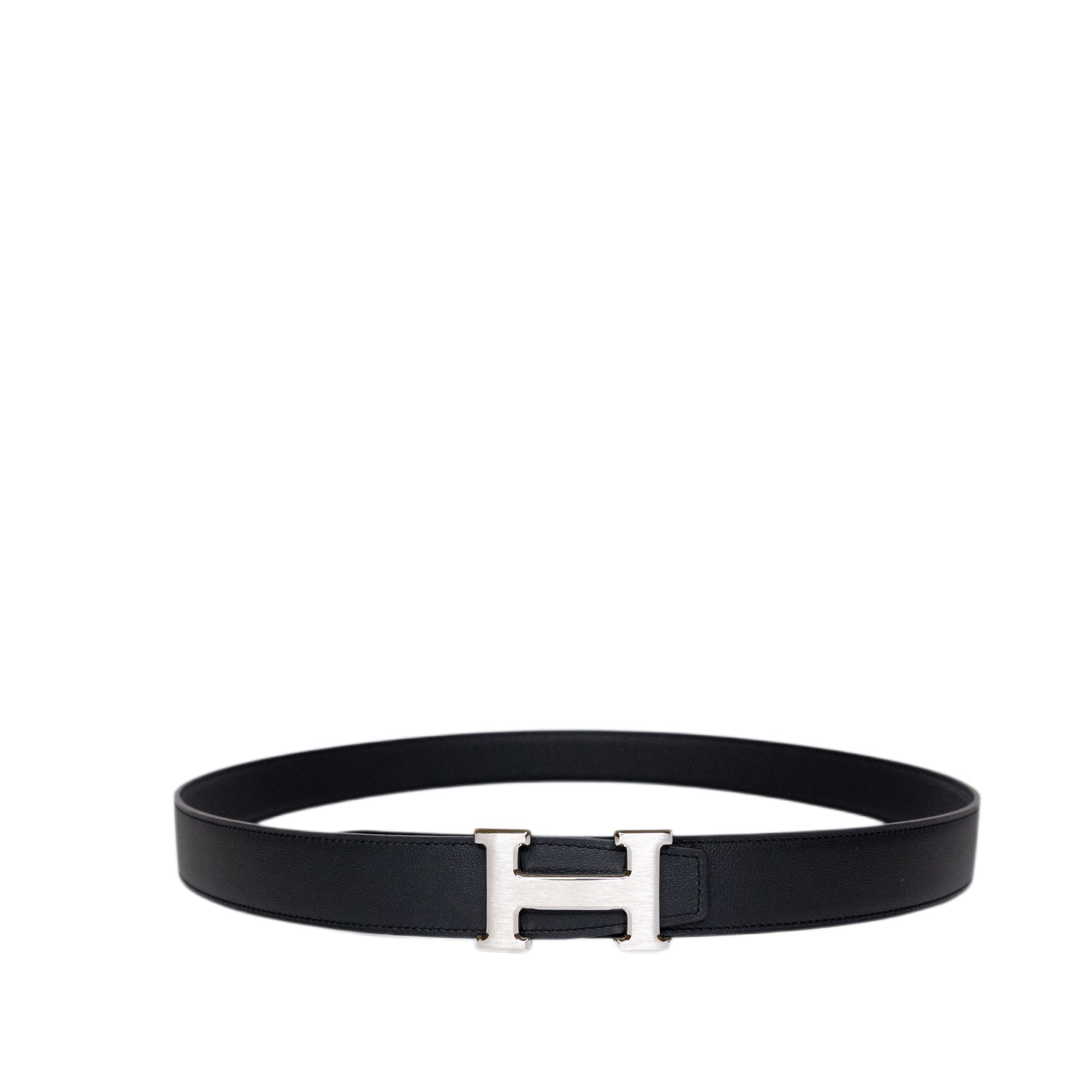 HERMES SIZE 100 H BELT BUCKEL REVERSIBLE BELT BLACK