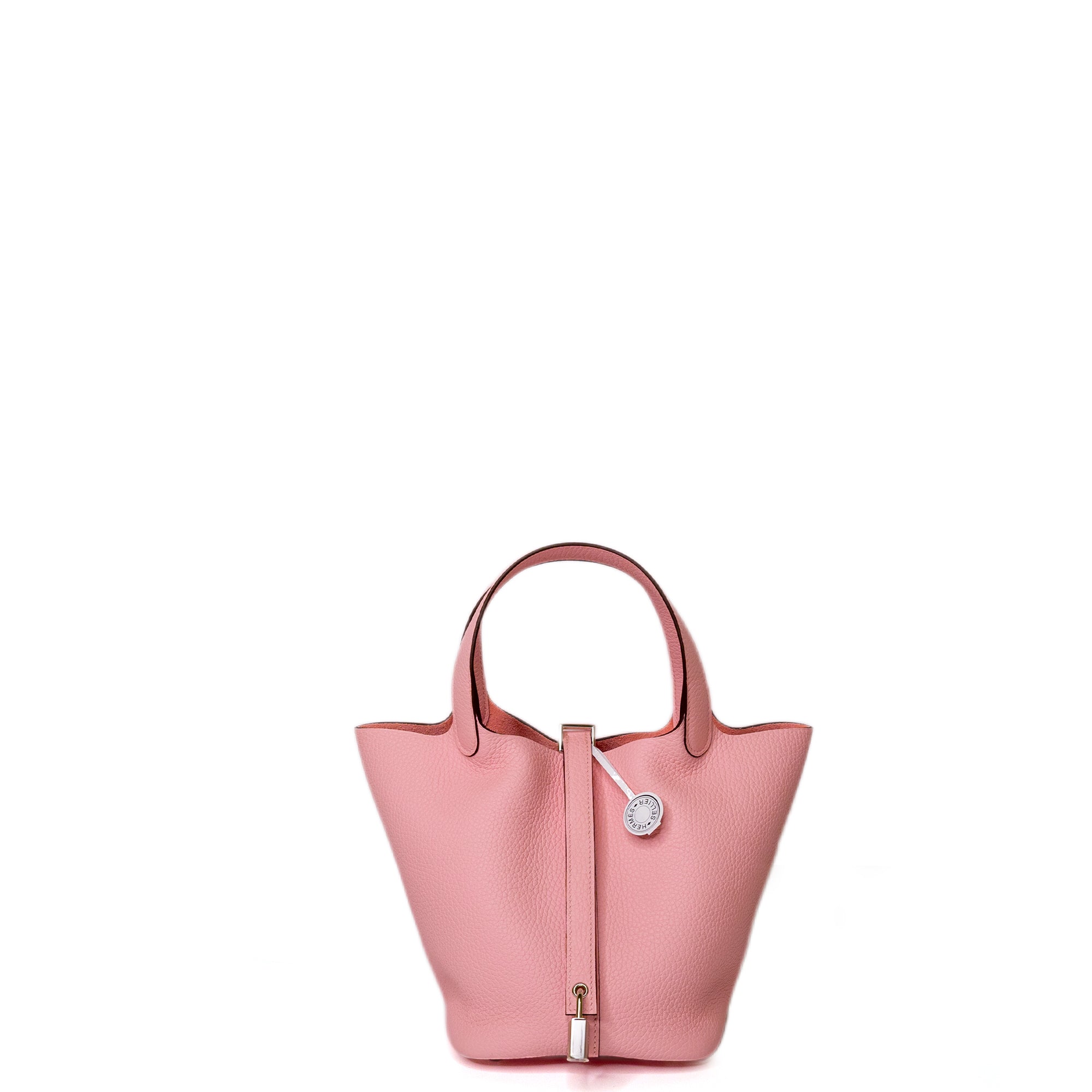 HERMES PICOTIN 18 LOCK BAG CLEMENT 3Q ROSE SAKURA GHW STAMP K