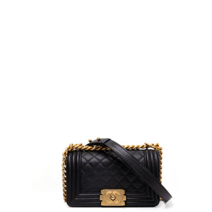 CHANEL LEBOY SMALL BLACK CAVIAR LEATHER GHW