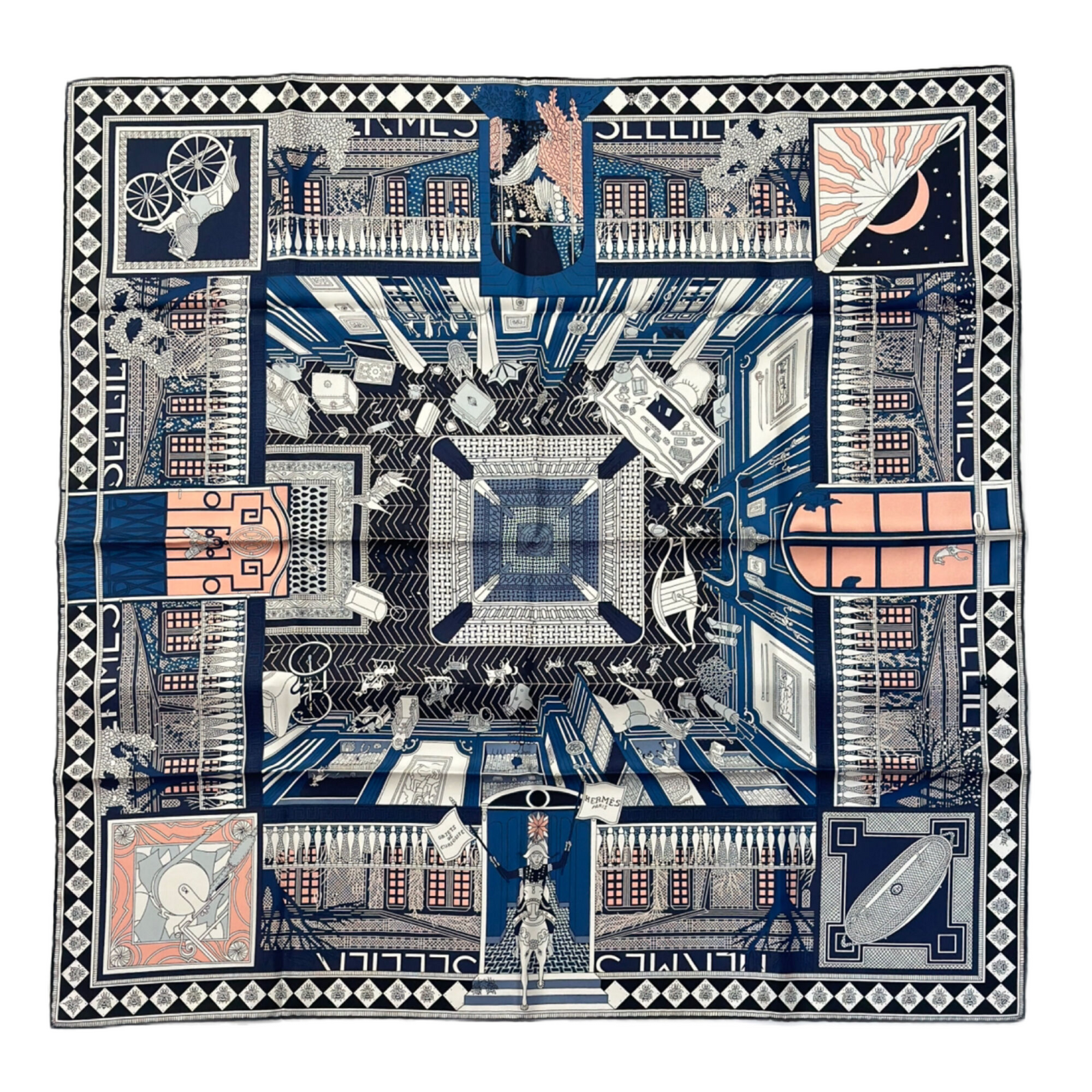 HERMES OBJETS DE CURIOSITE SILK SCARF 90CM