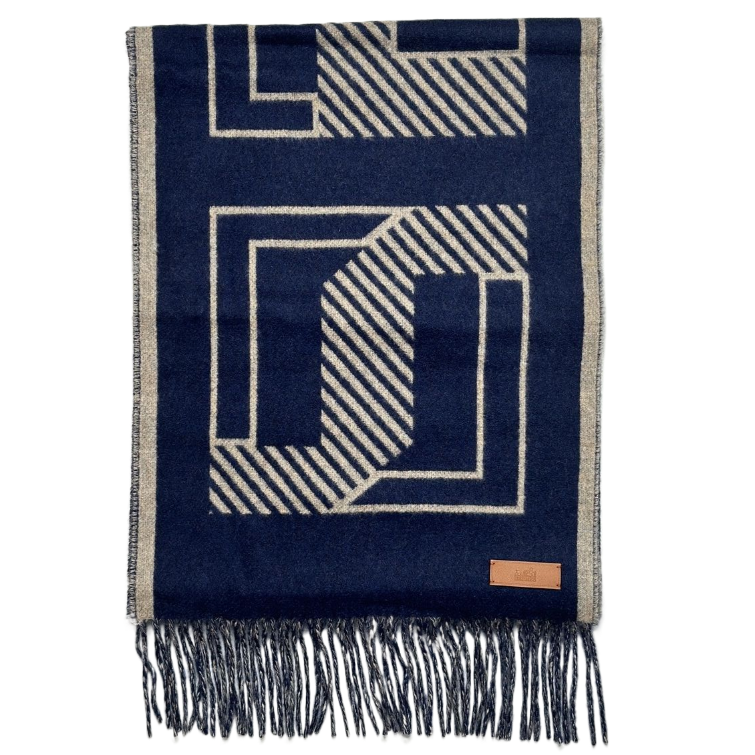 HERMES CASAQUE LETTRES AU CARRE MUFFLER 30*160CM