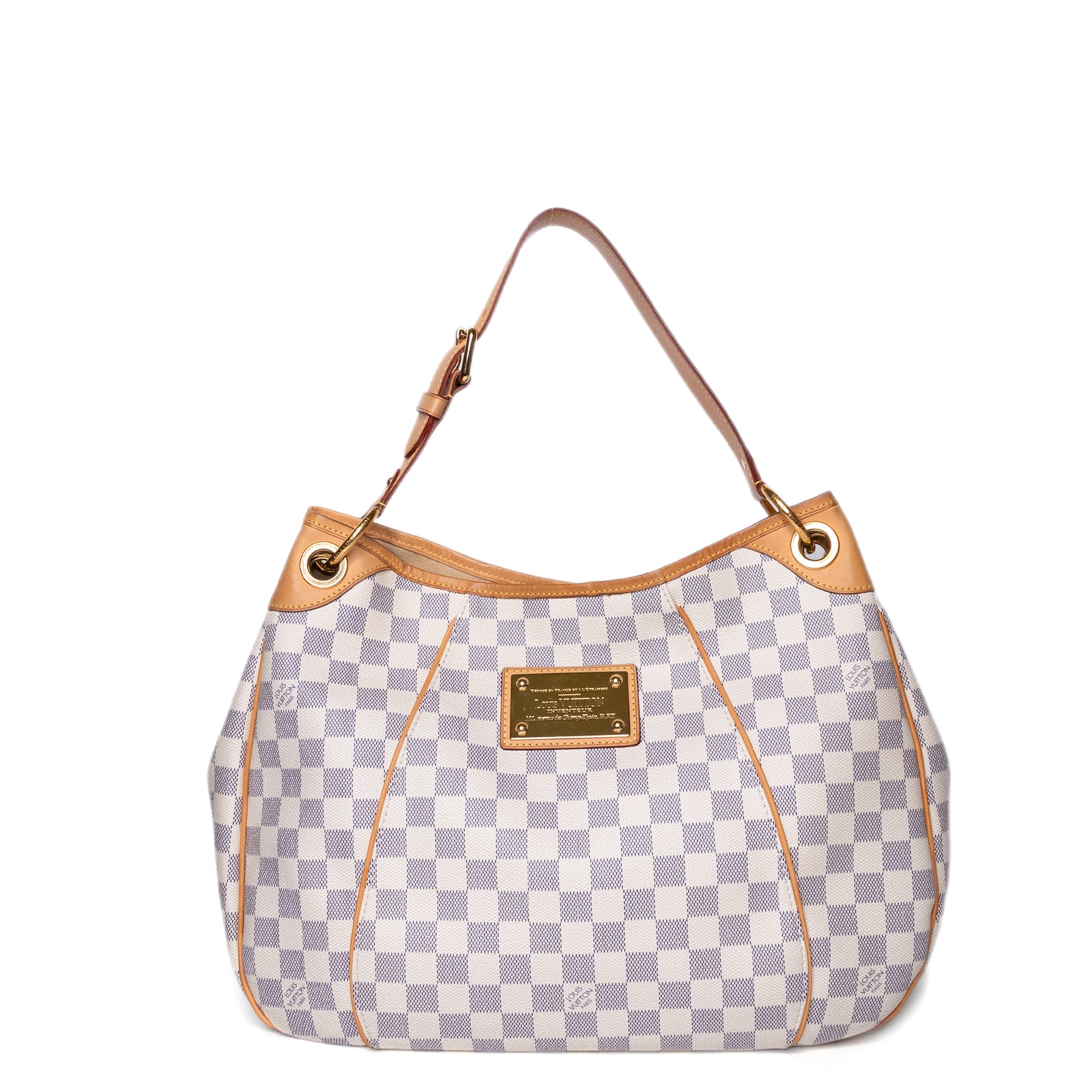 LOUIS VUITTON DAMIER AZUR GALLIERA PM SHOULDER BAG GHW