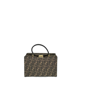 FENDI ZUCCA OATTERN TWO-WAY VANITY  BAG