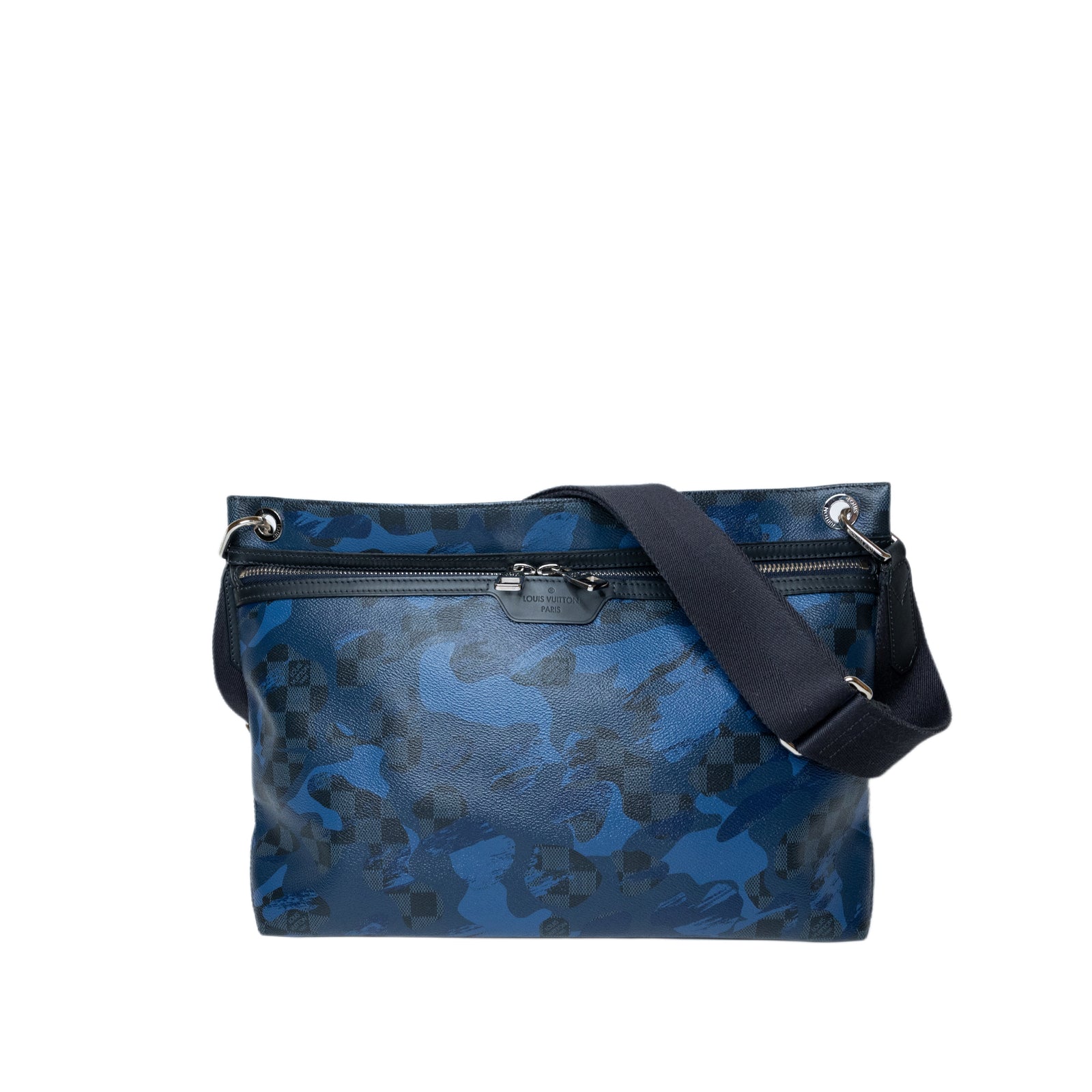 LOUIS VUITTON HUNTER SHOULDER BAG BLUE CAMO DAMIER COBALT N41659