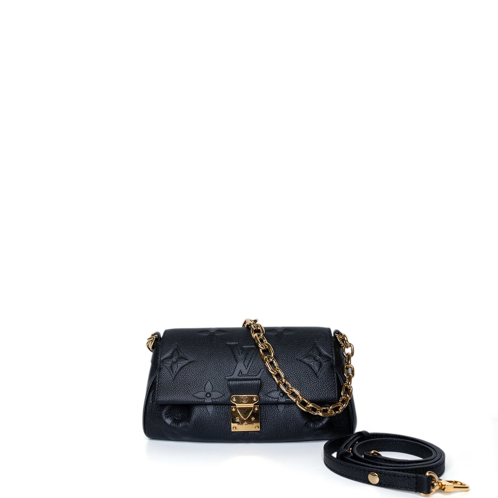 LOUIS VUITTON FAVORITE MONOGRAM EMPREINTE LEATHER BLACK GHW