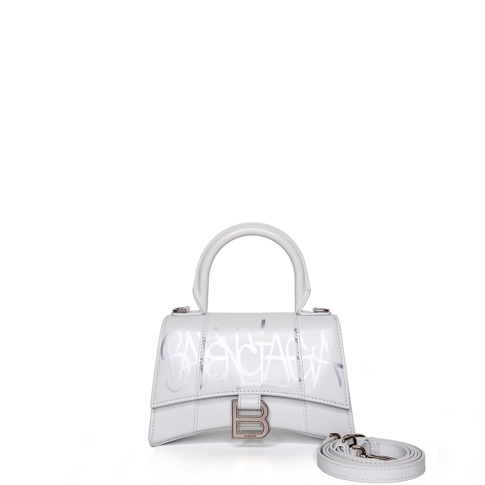 BALENCIAGA HOURGLASS XS WHITE SHW