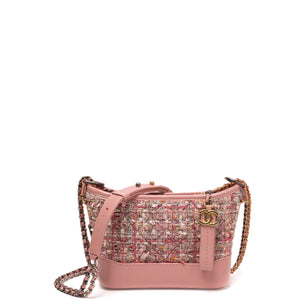 CHANEL SMALL GABRIELLE HOBO BAG TWEED/CALFSKIN MULTICOLOUR / MULTICOLOUR HARDWARE