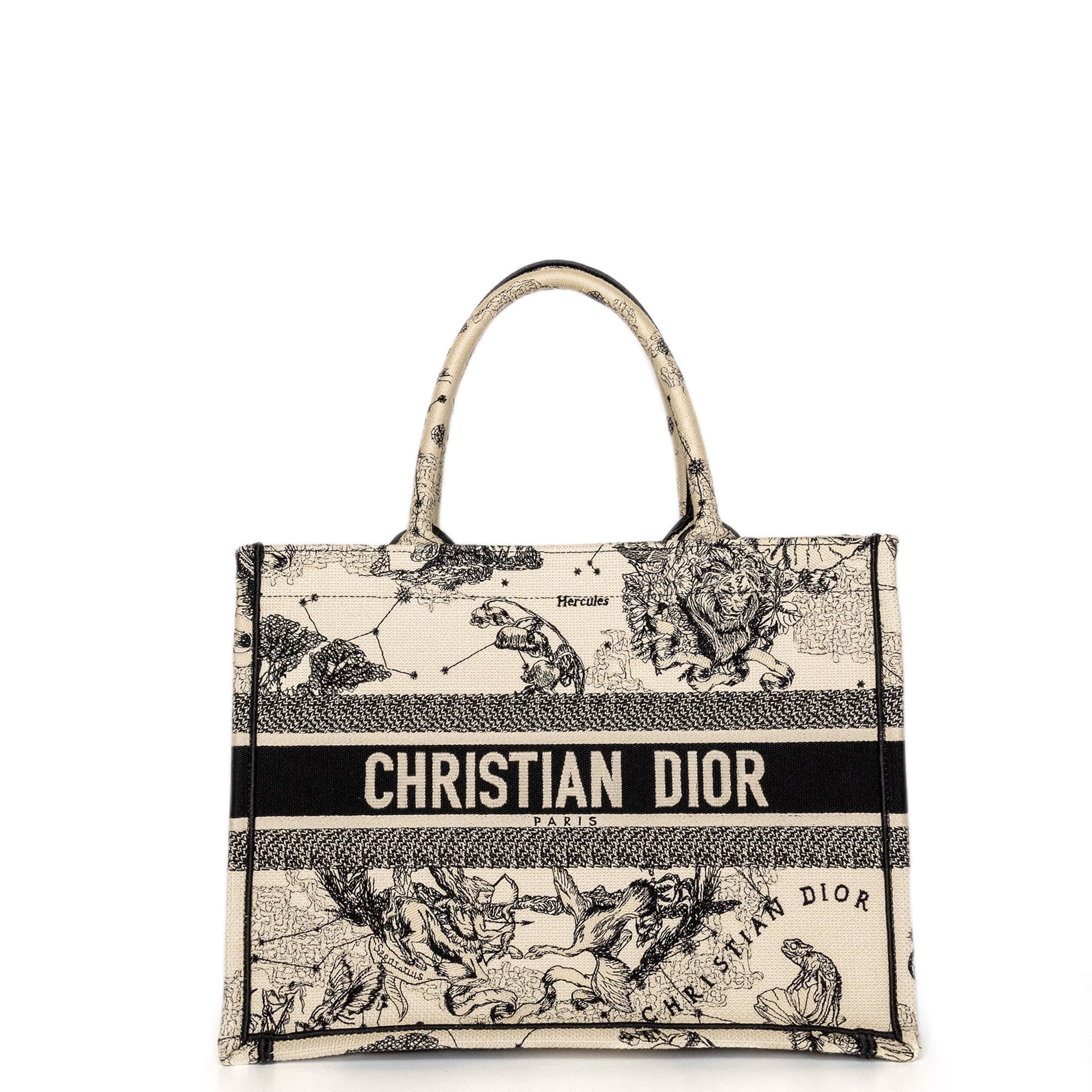 DIOR MEDIUM BOOK TOTE TOILE DE JOUY ZODIAC EMBROIDERY