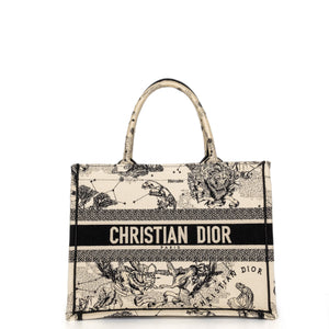 DIOR MEDIUM BOOK TOTE TOILE DE JOUY ZODIAC EMBROIDERY